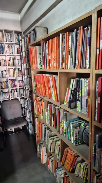A corner of the store — cassettes and reels side by side.